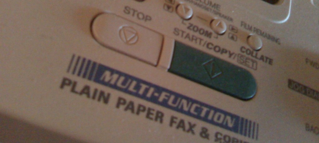 Fax machine controls
